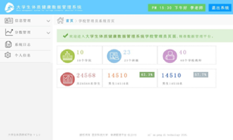 國家體質(zhì)測評數(shù)據(jù)管理系統(tǒng)